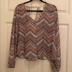 Summer long sleeve colorful top